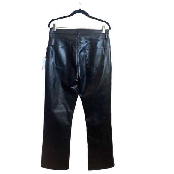NWT AGOLDE Recycled Leather Mid Rise Relaxed Boot Pants - Picture 8 of 16